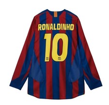 Nike FC Barcelona 2005/06 Ronaldinho Retro Long Sleeve Jersey Size L HQ1462-471