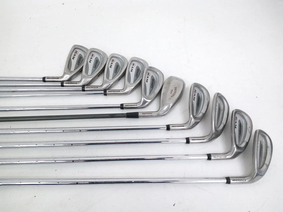 RAM Golf Club Set with Bag - Irons Woods Putter X14 Clubs Tour Flex Carbon Fiber - Image 2 of 4