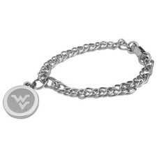 Flying WV Logo Charm Bracelet - Silver