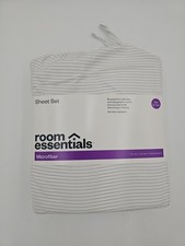 Twin/Twin XL Microfiber Sheet Set Sleek Silver - Room Essentials: