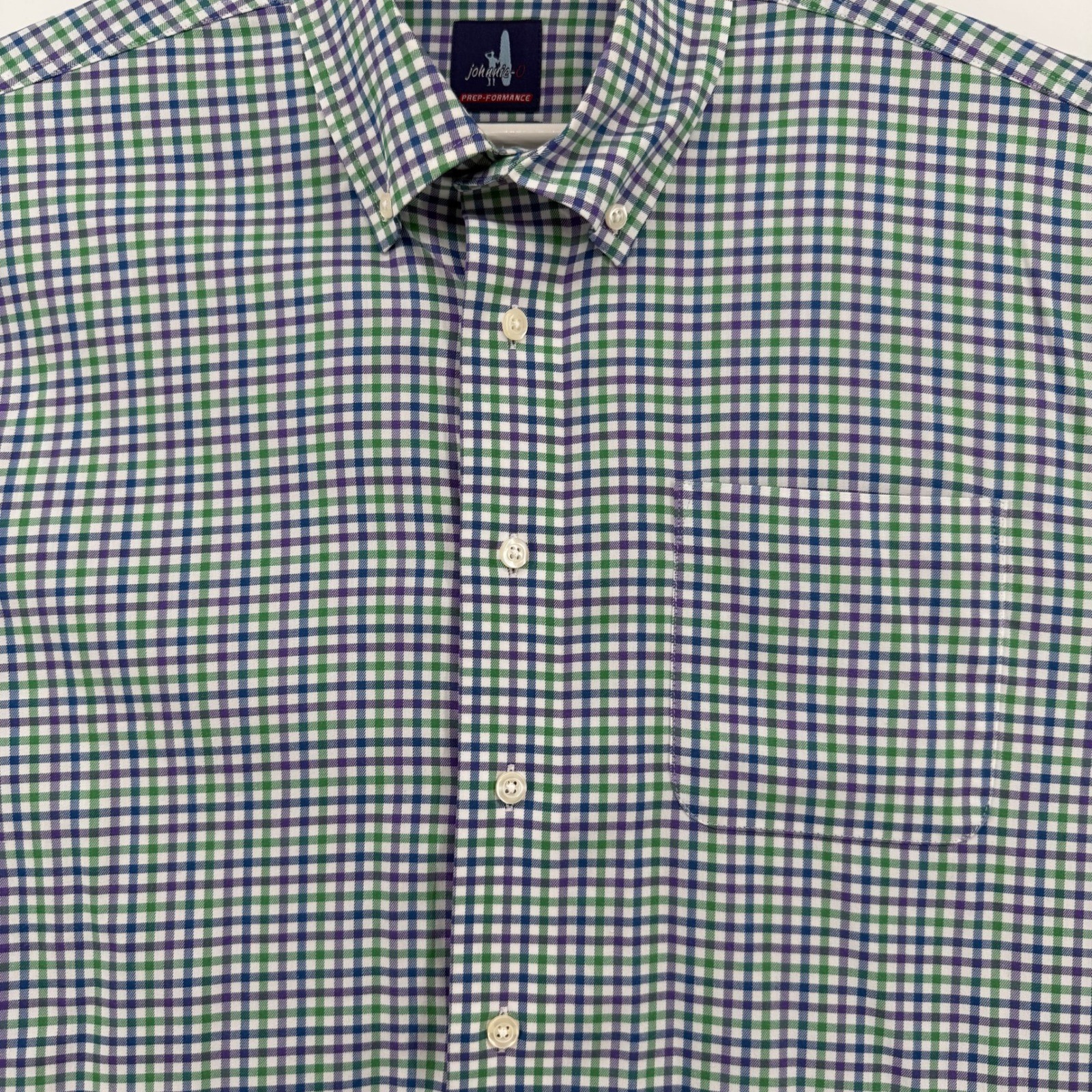Johnnie O Prep Performance Gingham Button Down Sh… - image 3
