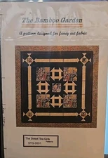 The Bamboo Garden Asian Inspired Fancy Cut Quilt Pattern 55" Sweet Tea Girls NEW