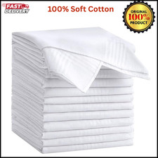 12 Pack Handkerchiefs for men, 100 Soft Cotton 16x16 Inch Men's Handkerchiefs,
