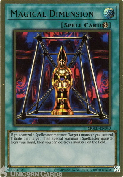 MGED-EN040 Magical Dimension Premium Gold Rare UNL Edition Mint YuGiOh Card