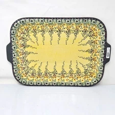 Polish Pottery Unikat Rectangular Platter 15" Sunshine Grotto Manufaktura Signed