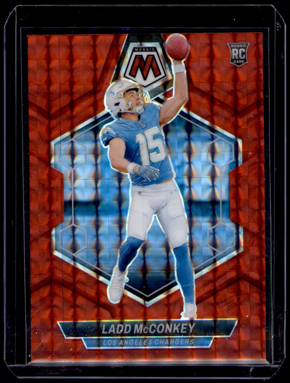 2024 Panini Mosaic #334 Ladd McConkey Mosaic Red