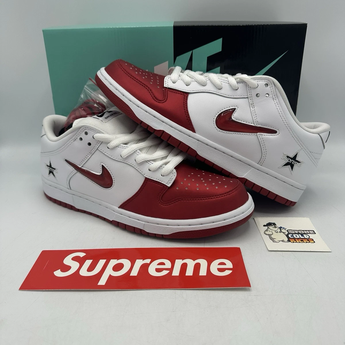 Nike Dunk Low White Varsity Red for Sale | Authenticity Guaranteed