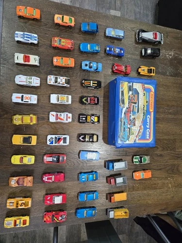 Matchbox Lesney 45 Car Lot-Most Great Shape-Case Included