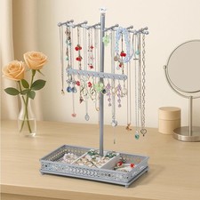 Jewelry Tree Stand Organizer 3in1 Necklace Organizer Display Bracelet Earrings