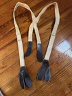 Civil War Suspenders White Drill with Adjustable Buckle