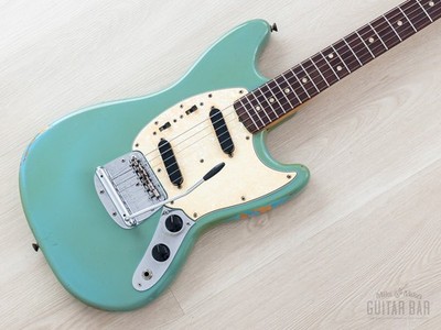 1968 Fender Mustang Vintage Offset Guitar Daphne Blue w/ Case | eBay