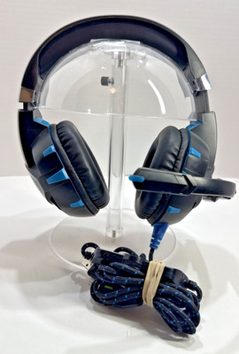 Phenom Gaming Headphones MI VG 113 Blue/Black Microphone Used Tested Headset