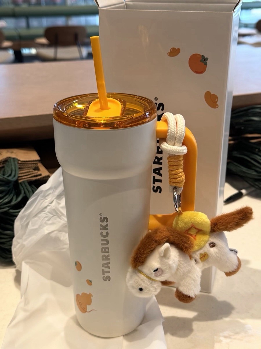 Starbucks 27oz Tumbler Year of the Horse Zodiac Cup w Handle Straw