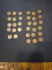 32 Vintage 1917 D&S  Lincoln Wheat Penny Collection. All Coins Have Mint Marks