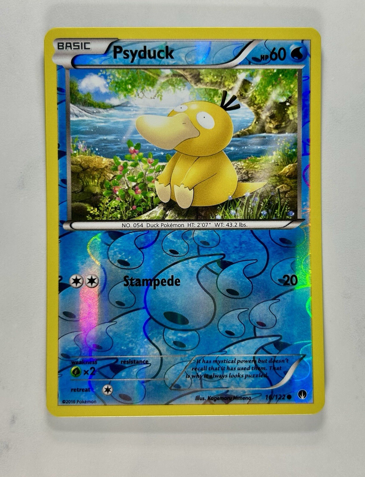 Psyduck 2016 Pokemon XY Breakpoint Reverse Holo #16/122 * Near Mint
