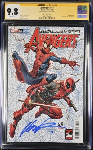 Avengers #51 DEADPOOL SPIDER-MAN VARIANT CGC SS 9.8 signed Rob Liefeld NM/MT