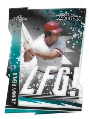 2025 Leaf Baseball Nation Johnny Bench LFG! Base LB-21 Crystal 9/10