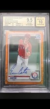 2020 Bowman Draft - Chrome Draft Autographs Evan Carter Orange Refractor /25 