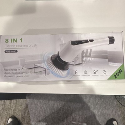 8 in 1 Electric Cleaning Brush ANS-8050 25W Rechargeable Multiple Heads