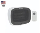Compact Electric 1200-Watt Desktop Heater Instant Ceramic PTC Heat with Remote