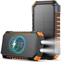 A addtop Solar Power Bank – 20000Mah Kabelloses Powerbank Mit USB C – 3,0A Sch