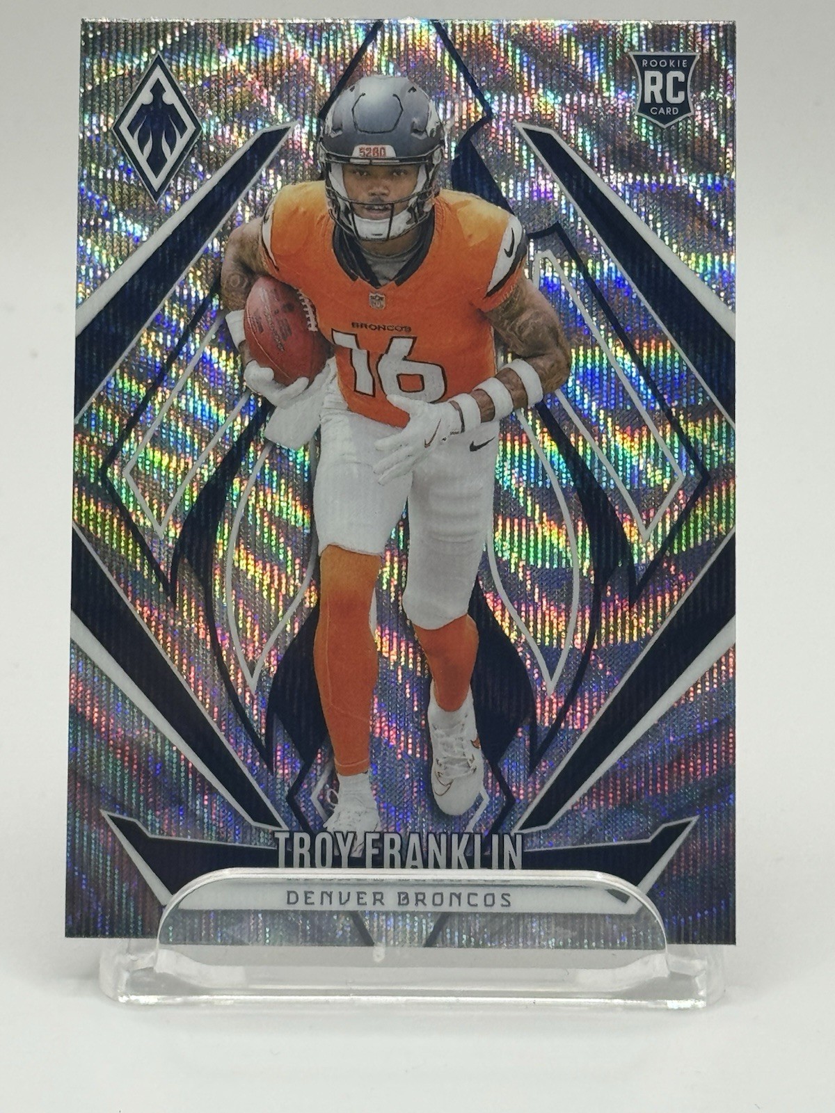 2024 Panini Phoenix #244 Troy Franklin Silver Wave BRONCOS Rookie RC