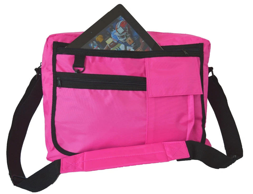 Women's High Visibility Messenger Bag Pink Reflective Winter Safety Work PPE - Image 2 of 4