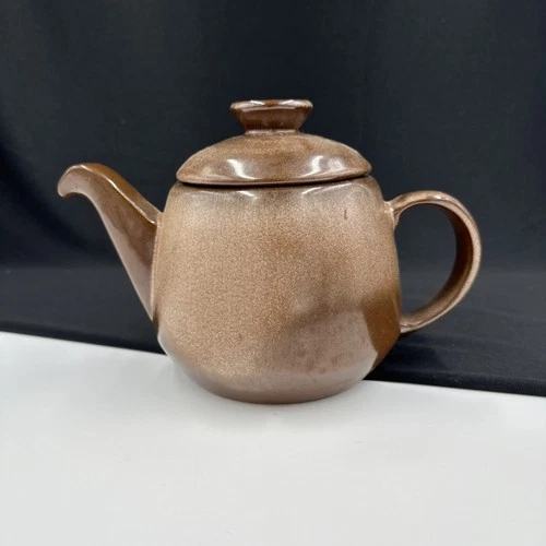 Vintage Frankoma 6T (1)  6 3/8” Teapot with Lid Plainsman Brown Satin Glaze USA