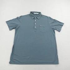 Criquet Polo Shirt Mens XL Blue Pima Cotton Stretch Classic Performance Golf