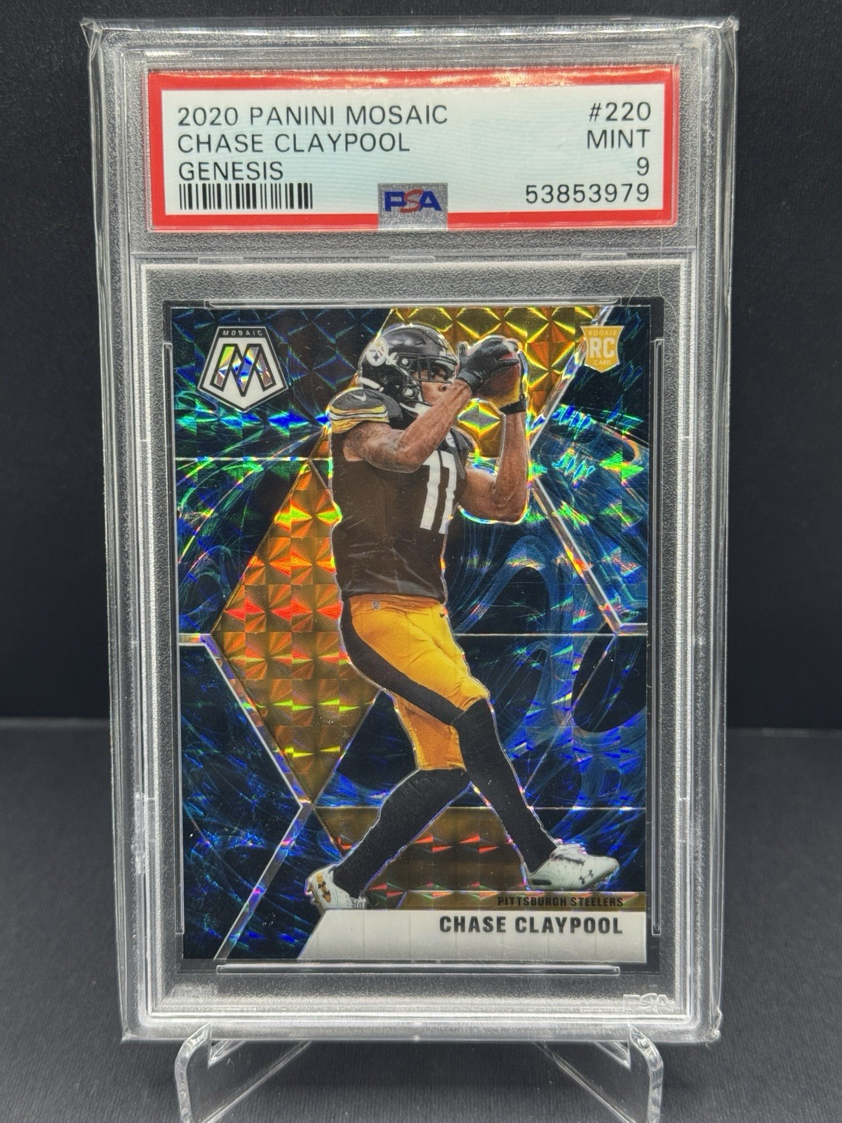2020 Panini Mosaic Genesis Chase Claypool #220 PSA 9