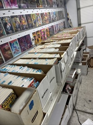 bulk lot of comic books