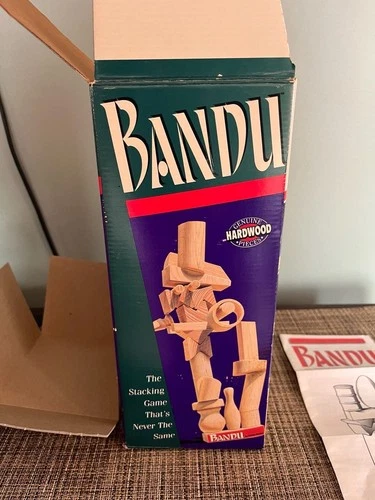 Vintage 1991 Bandu Stacking Game Milton Bradley Original Edition