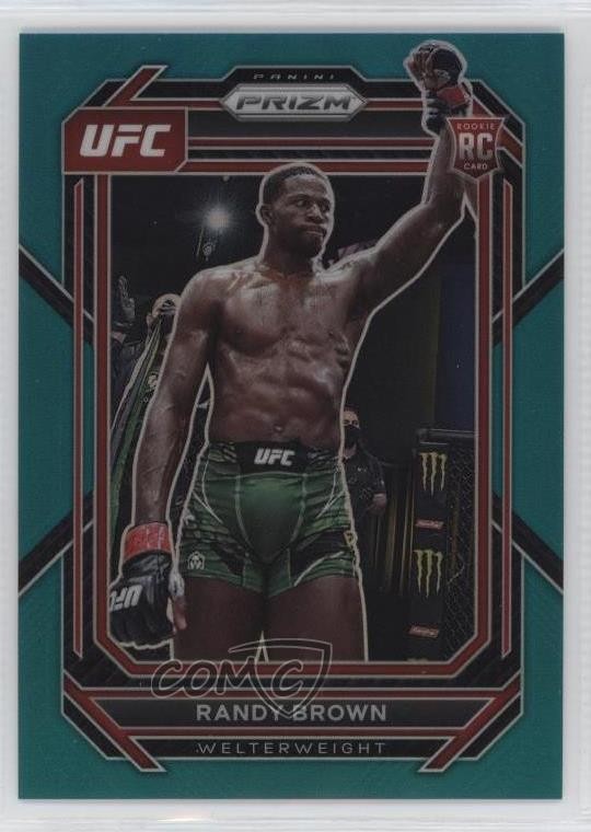 2023 Panini Prizm UFC Teal Prizm 27/49 Randy Brown #106 Rookie RC 07mp