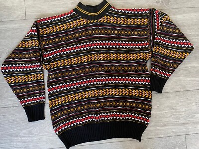 Wunderschöner 80er Vintage High Neck Pullover von QS 10-12 Retro Autumn Vibes! 