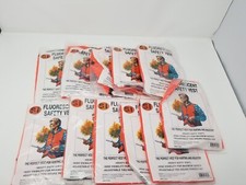 Lot Of 11 Flourescent Saftey Vests - Heavy-Duty Vinyl For Hunting & Industry