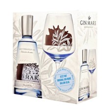Gin Mare  0,7 Liter 42,7% vol. Geschenkverpackung mit Ballonglas!