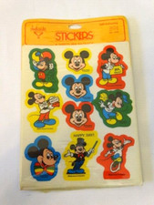 Vintage 1980s Walt Disney MICKEY MOUSE Ambassador 40 Stickers / 4 Sheets Set NOS