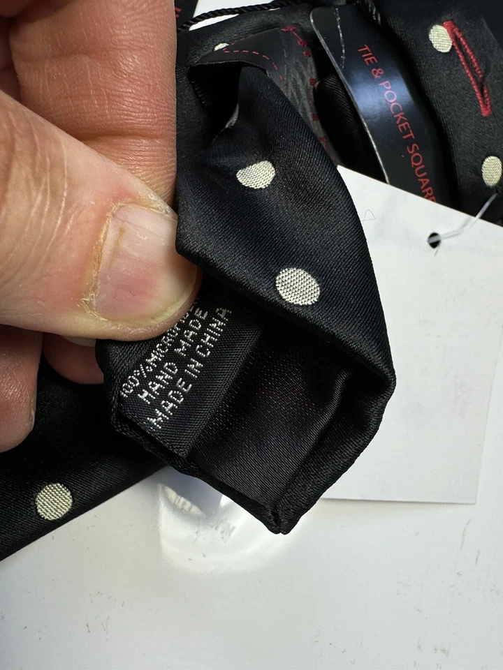 NWT Polka Dots Neck Tie & Hanky Steven Land – NEW Collection Hi-DENSITY - Image 4 of 4