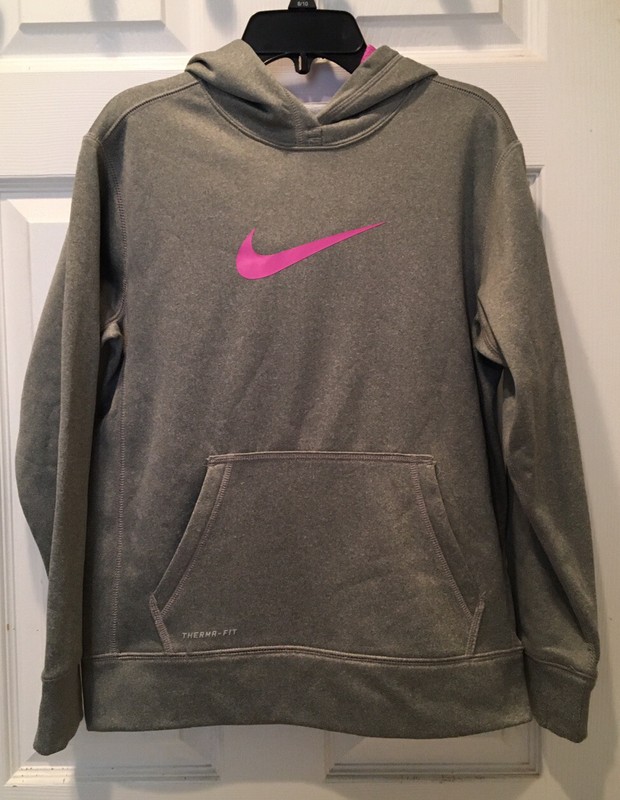 Nike Girls L Sweatshirt Gray Hoodie