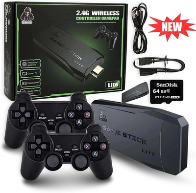 20000+ Retro Videospielkonsole 4K HD TV Spiel Stick mit 2 Wireless Controller DE