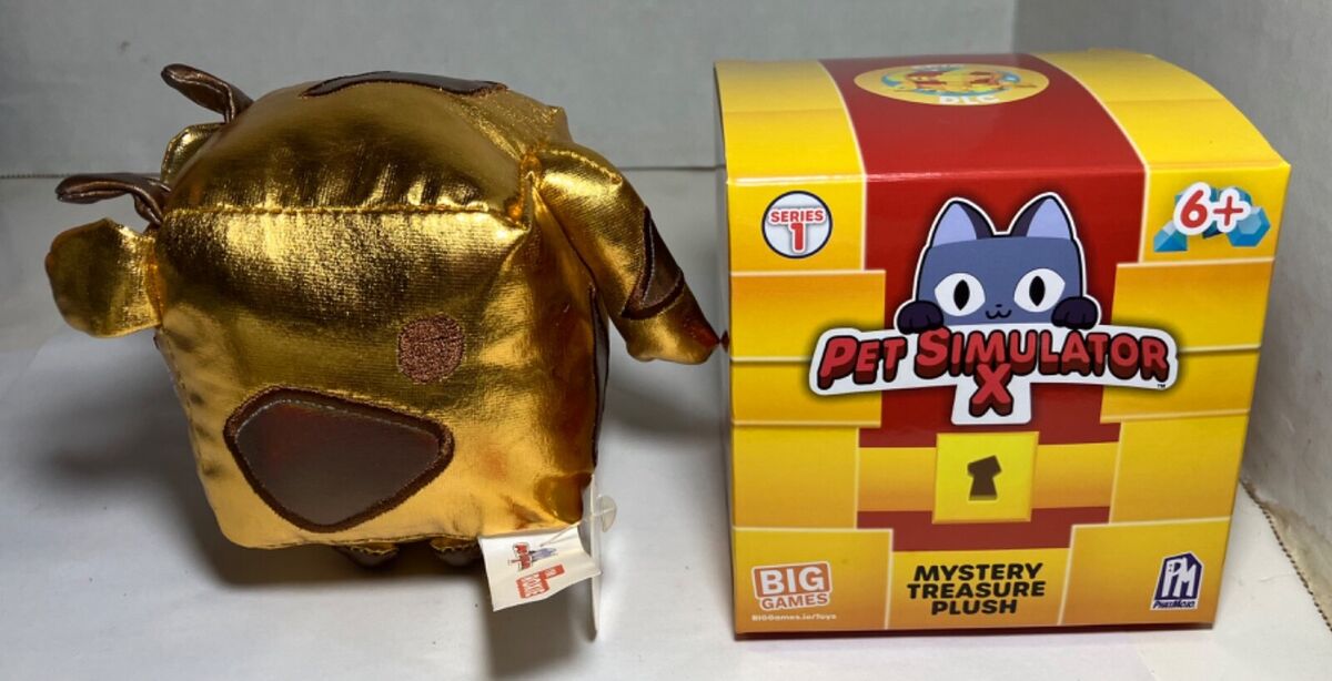 Pet Simulator X Mystery PLUSH + CODE ~ SELECT ROBLOX BIG GAMES PET Gold  Metallic