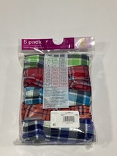 Boys Wonder Nation Multicolor Checkered Woven Boxers 5 pck Medium