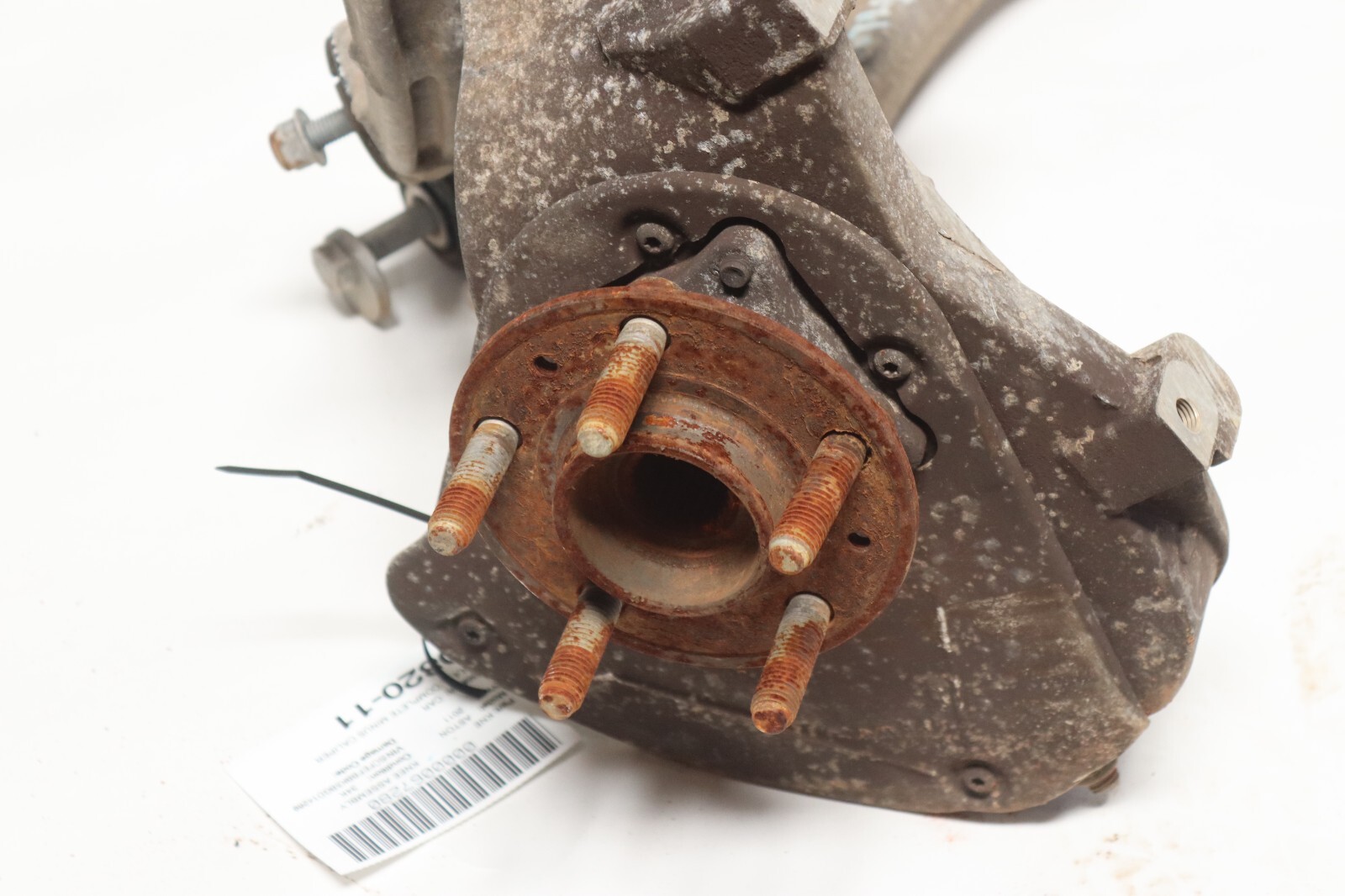 06-16 ASTON MARTIN V8 VANTAGE FRONT LEFT SPINDLE KNUCKLE W/ CONTROL ARM OEM