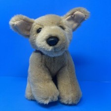 Russ Berrie BARLEY Golden Retriever Puppy Dog Light Brown 9in Plush Brown Collar