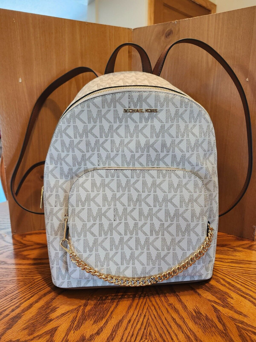 Michael Kors Jet Set Vanilla/Lugg MD Backpack w/Chain New | eBay display picture 1
