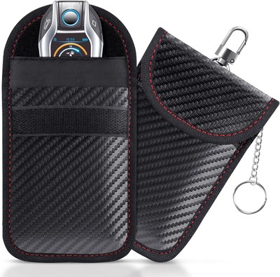 Faraday Bag for Key Fob(2 Pack), RFID Signal Blocking, Anti-Theft Pouch