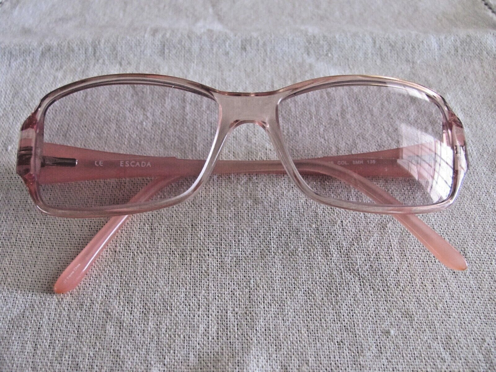 VINTAGE 'ESCADA' PINK PLASTIC RECTANGULAR EYEGLAS… - image 1