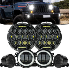 7 Led Headlight Fog Lights Turn Signal Combo Kit For 07-17 Jeep Wrangler Jk 7 Led Headlight Fog Lights Turn Signal Combo Kit For 07-17 Jeep Wrangler Jk