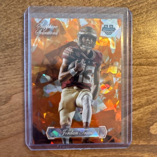 JORDAN TRAVIS 2023 Bowman Chrome U Sapphire Selections 10/25 Orange FSU Card