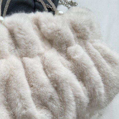 Plush Shoulder Chain Bag Faux Fur Crossbody Bag Plush Messenger Bag Women - Picture 4 of 18